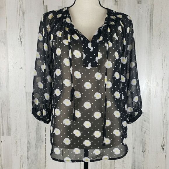 Maison Jules Sheer Daisy Top Size Small - Picture 1 of 5